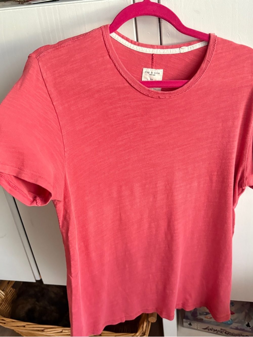 Rag & Bone sz. Small Men’s Classic Flame Slub Cotton-Jersey T-Shirt Red